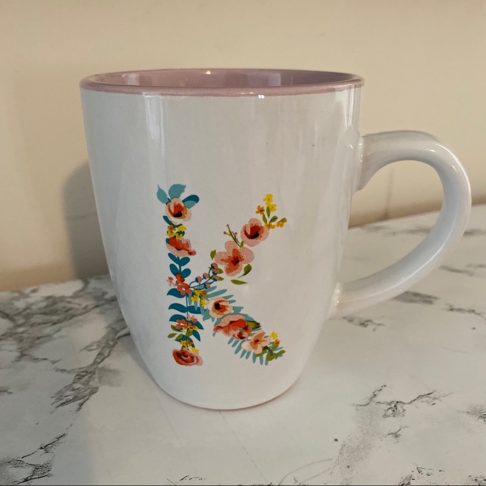 NWT | K Initial Floral Mug | Hello Spring